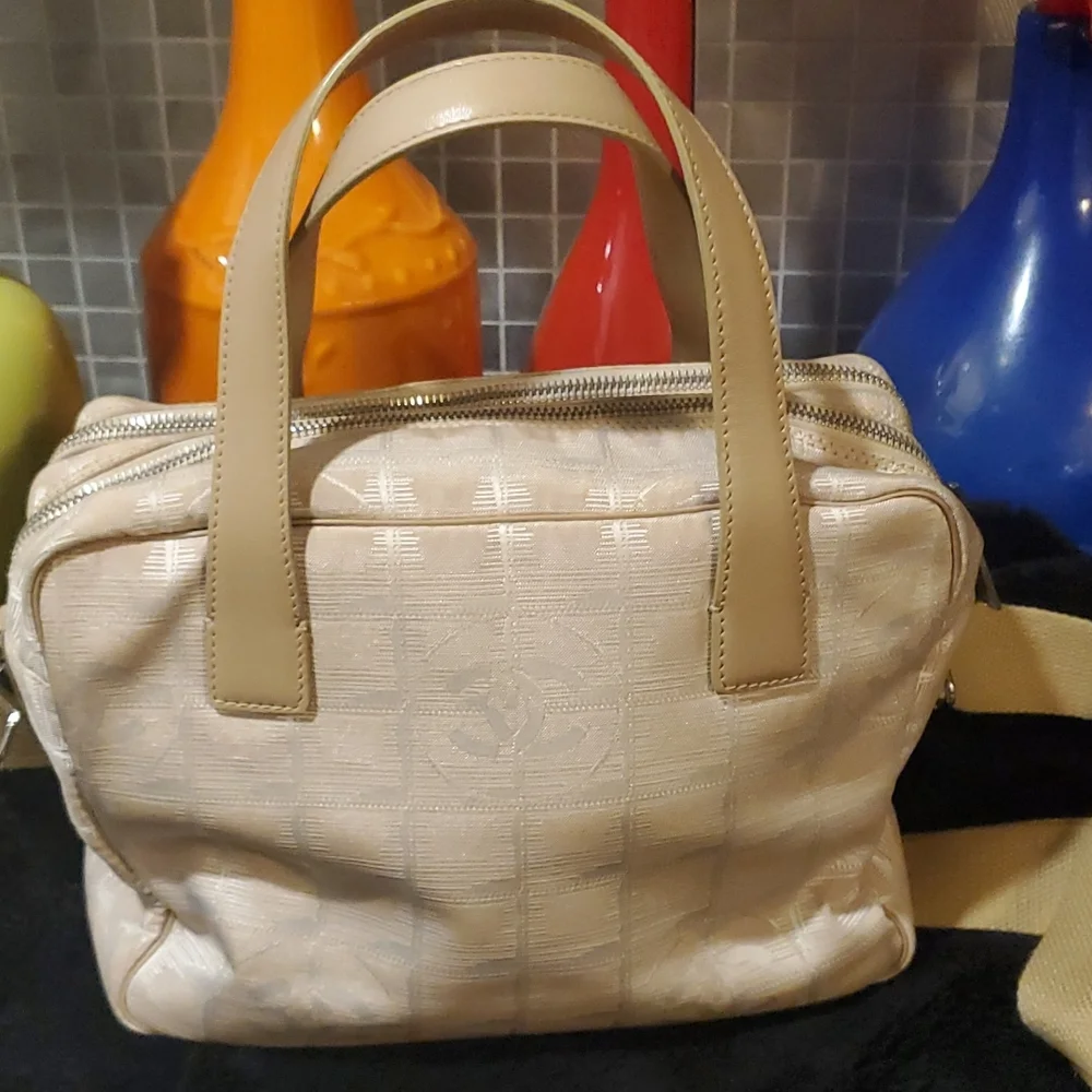 Chanel Bag Travel Line Top Handle Plush Sholder Strap